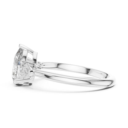 Women’s Everyday Pear Cut Lab-Grown Diamond Ring in 18K White Gold - Pure Carat