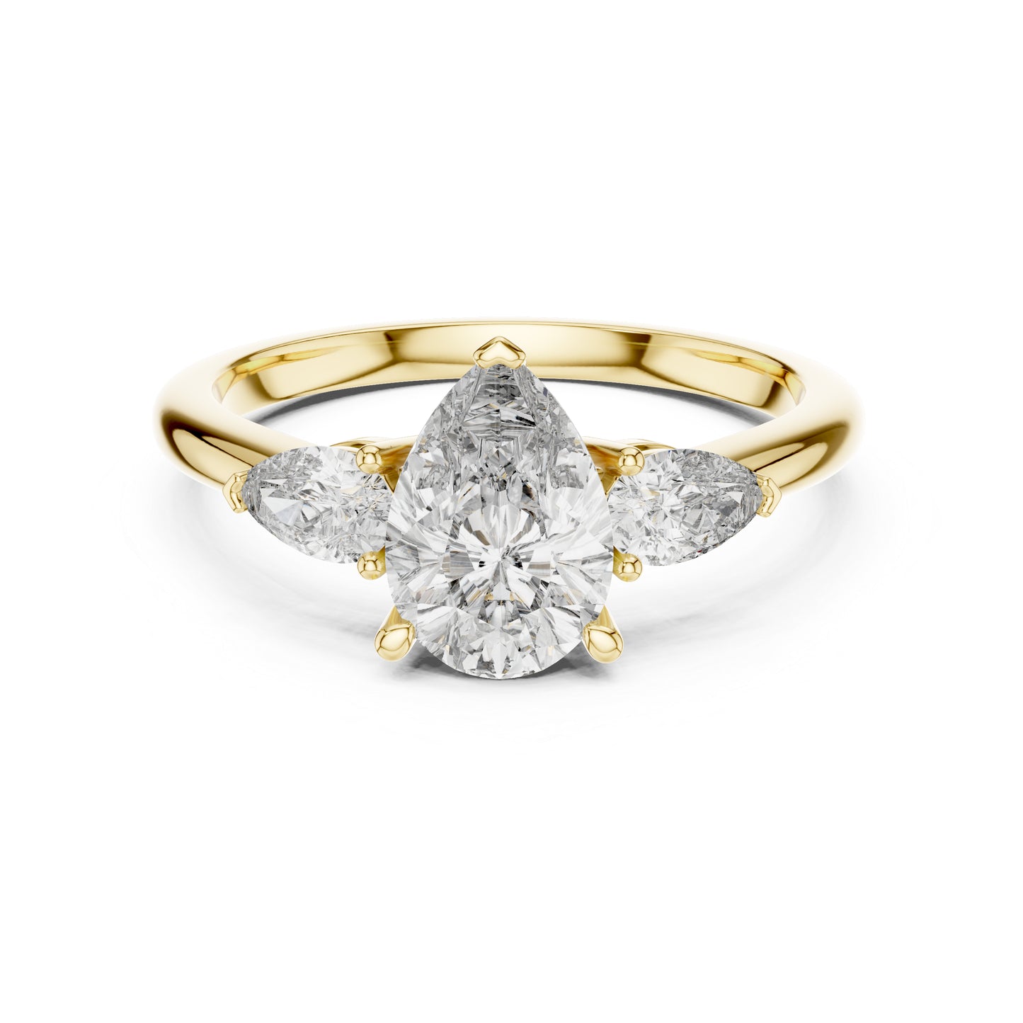 Women’s Everyday Pear Cut Lab-Grown Diamond Ring in 18K White Gold - Pure Carat