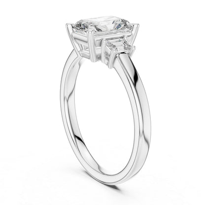 18K Yellow Gold Radiant & Emerald Lab-Grown Diamond Ring for Women - Pure Carat