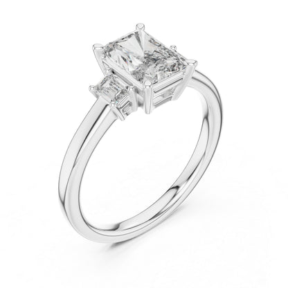 18K Yellow Gold Radiant & Emerald Lab-Grown Diamond Ring for Women - Pure Carat