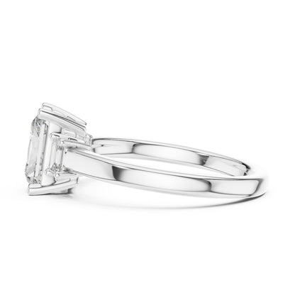 18K Yellow Gold Radiant & Emerald Lab-Grown Diamond Ring for Women - Pure Carat