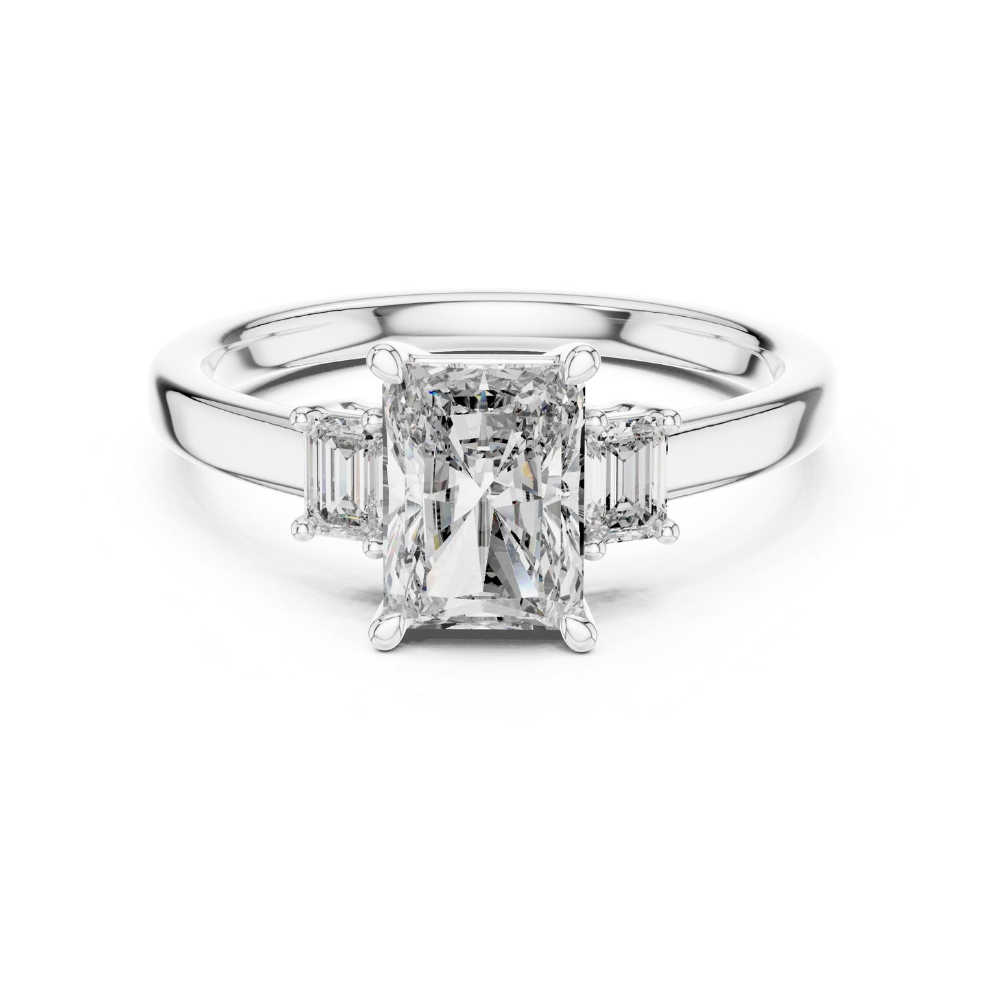 18K Yellow Gold Radiant & Emerald Lab-Grown Diamond Ring for Women - Pure Carat