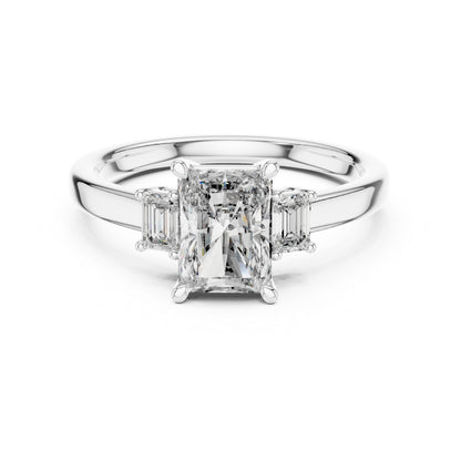 18K Yellow Gold Radiant & Emerald Lab-Grown Diamond Ring for Women - Pure Carat