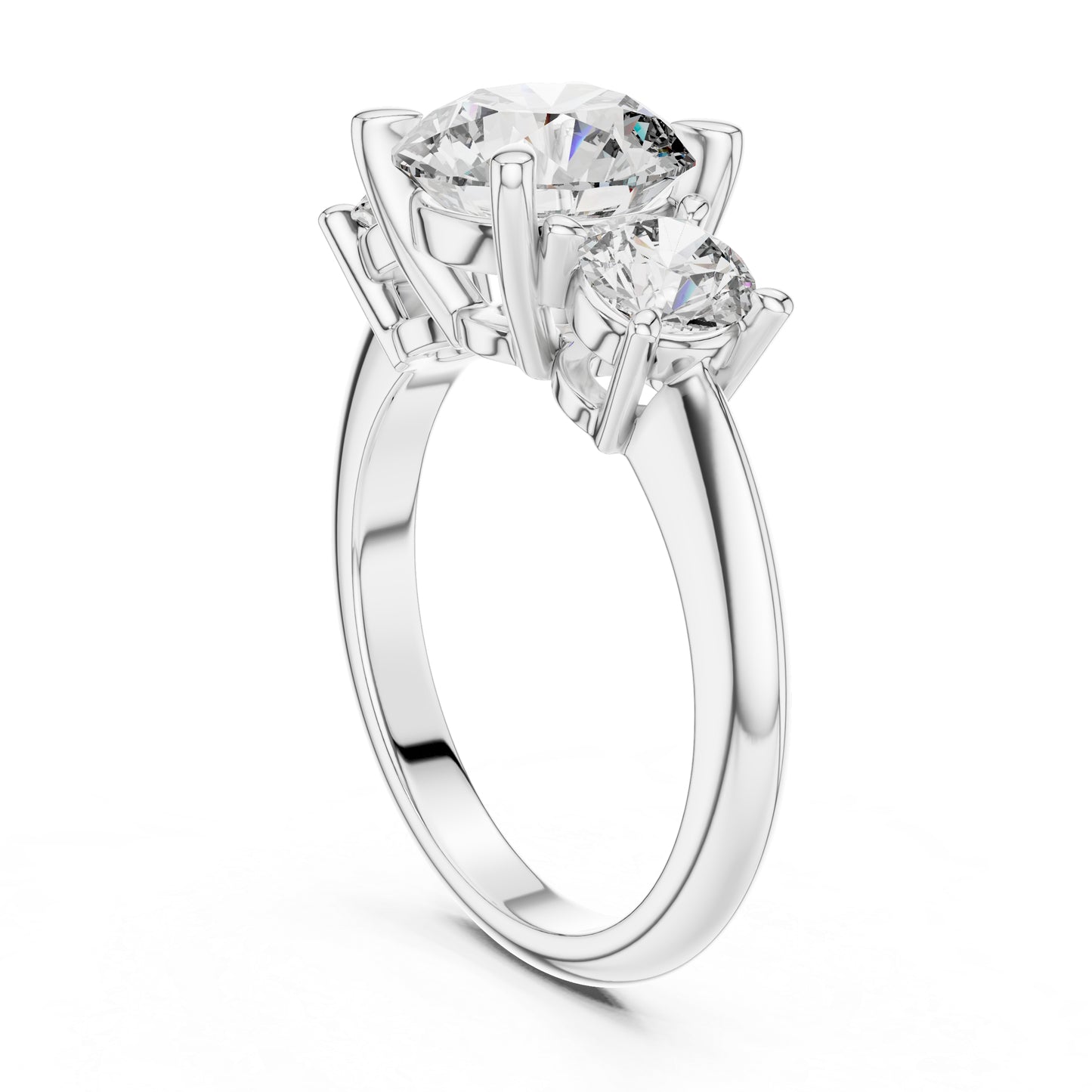 14K Yellow Gold Round Lab-Grown Diamond Ring for Women - Everyday Wear - Pure Carat