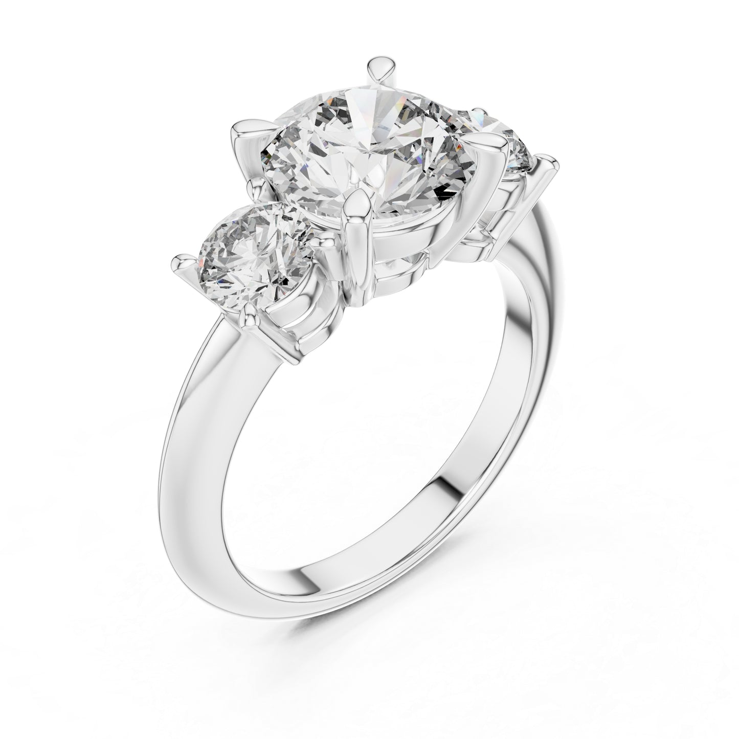 14K Yellow Gold Round Lab-Grown Diamond Ring for Women - Everyday Wear - Pure Carat