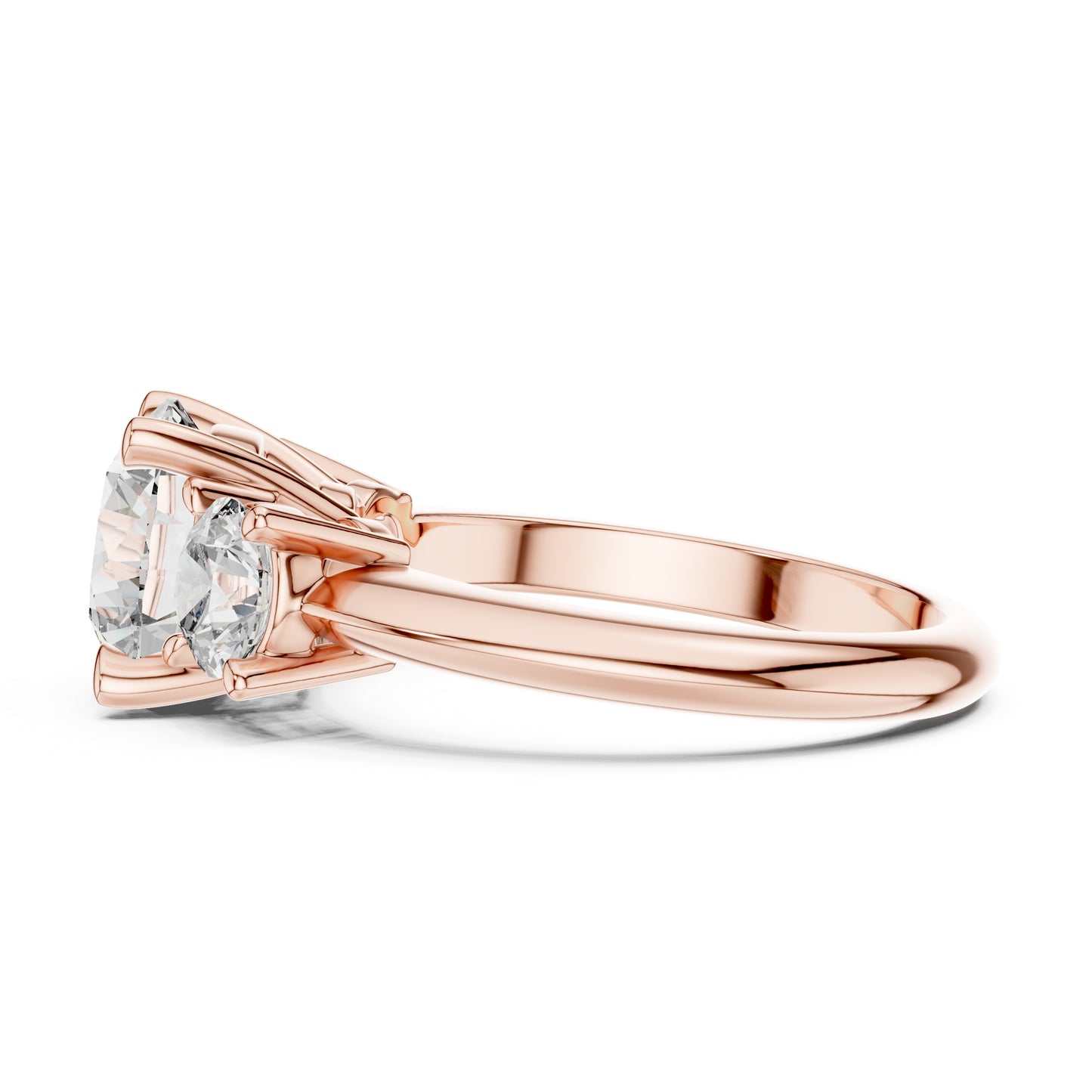 14K Yellow Gold Round Lab-Grown Diamond Ring for Women - Everyday Wear - Pure Carat