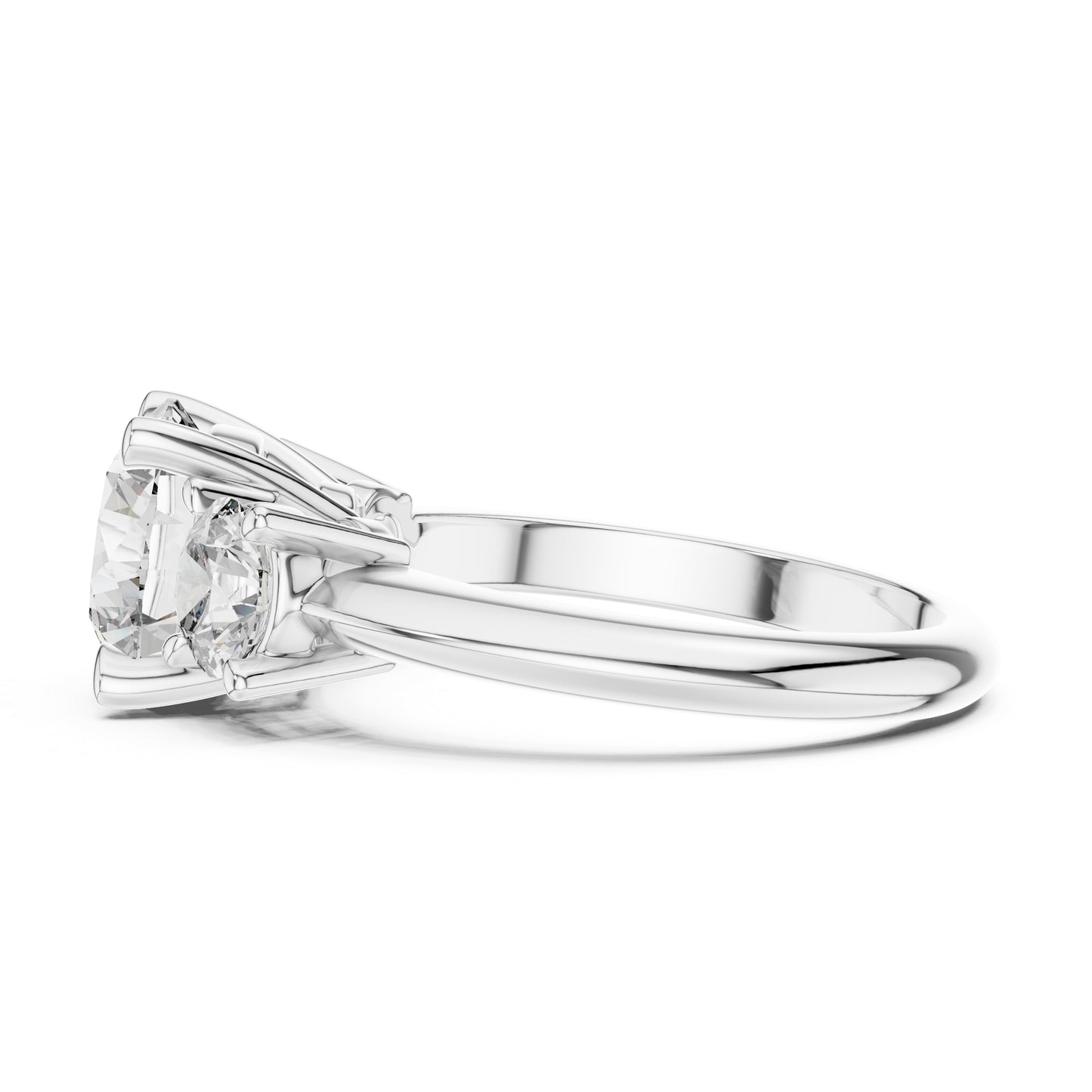 14K Yellow Gold Round Lab-Grown Diamond Ring for Women - Everyday Wear - Pure Carat