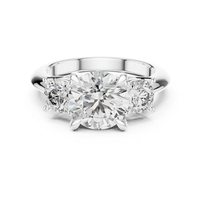 14K Yellow Gold Round Lab-Grown Diamond Ring for Women - Everyday Wear - Pure Carat