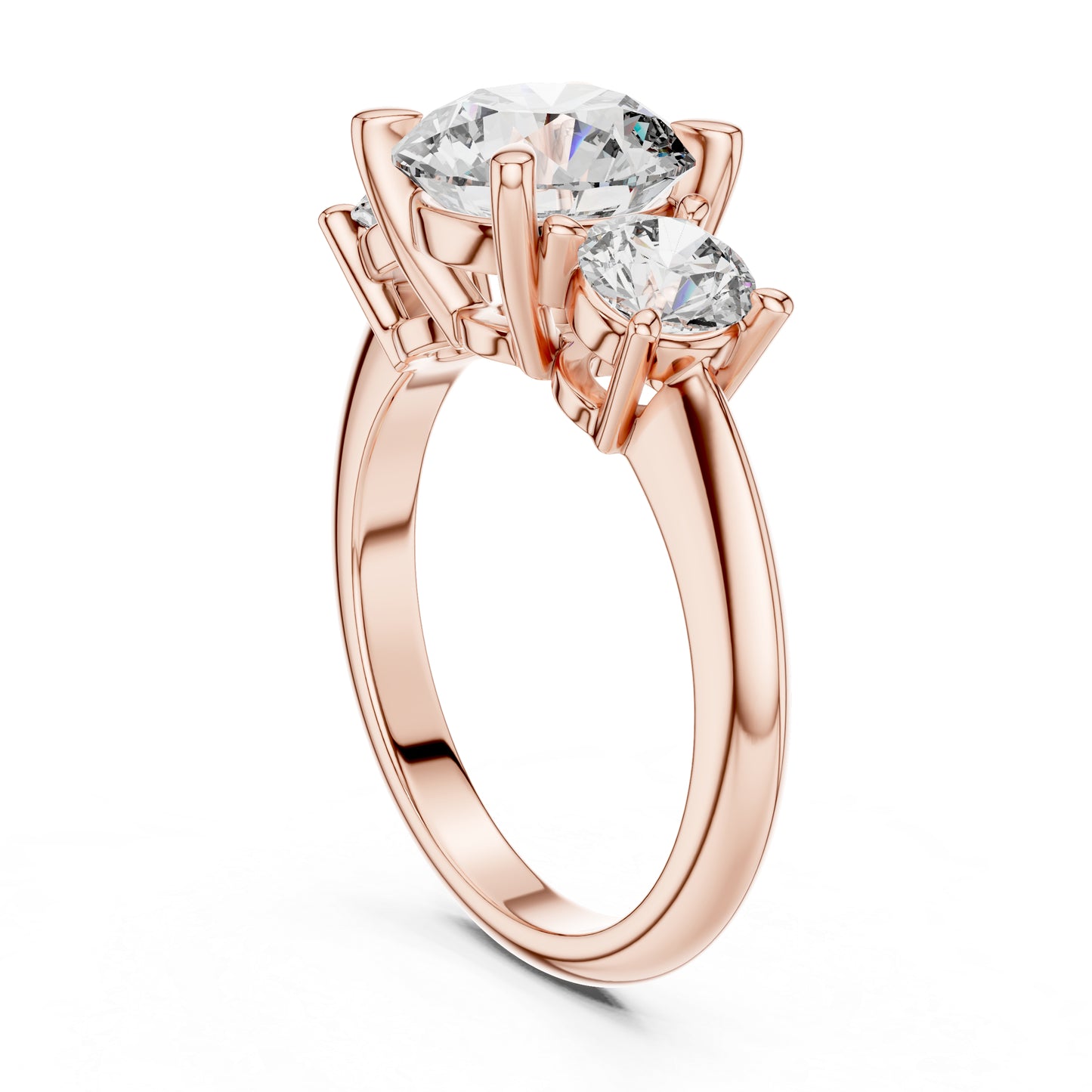 14K Yellow Gold Round Lab-Grown Diamond Ring for Women - Everyday Wear - Pure Carat