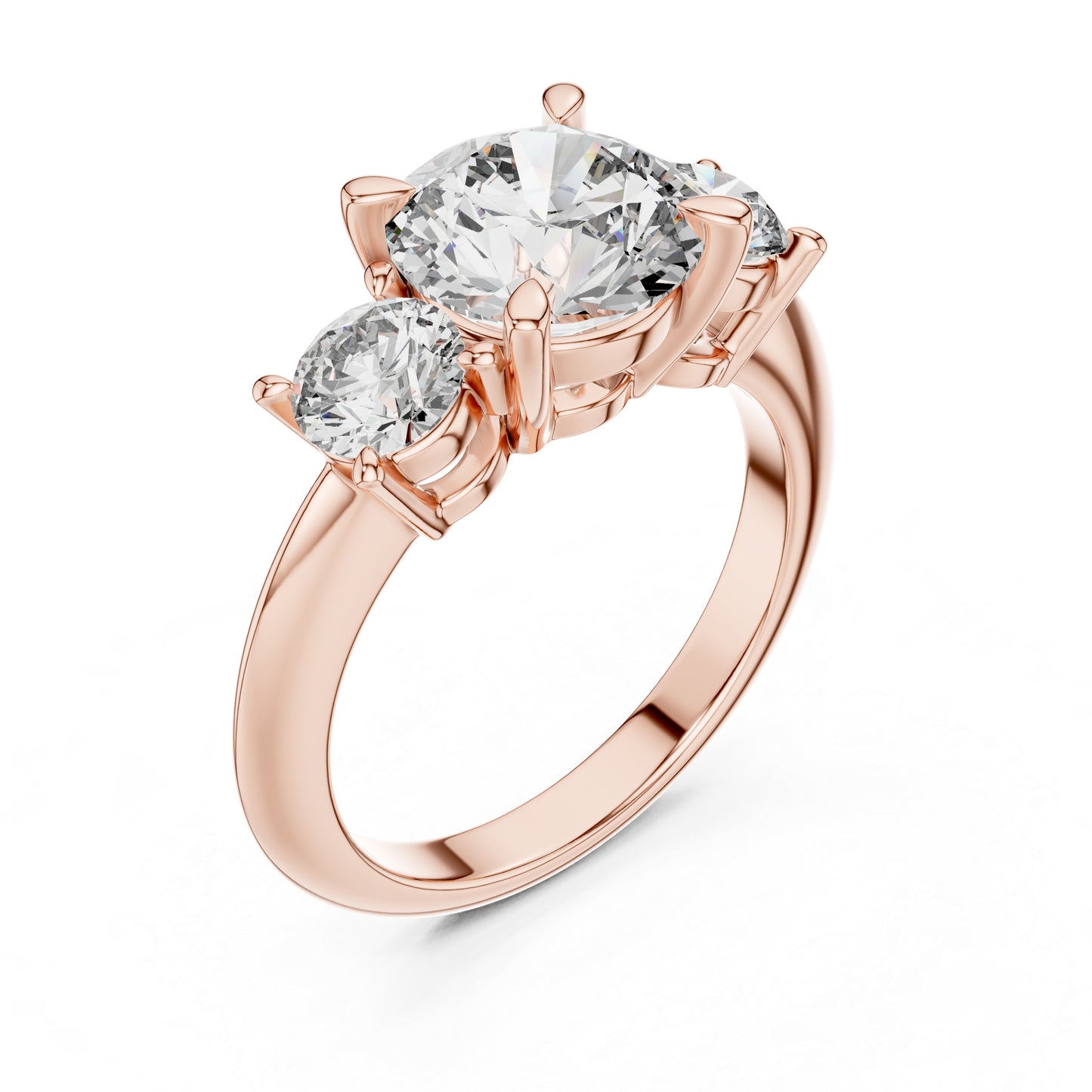 14K Yellow Gold Round Lab-Grown Diamond Ring for Women - Everyday Wear - Pure Carat