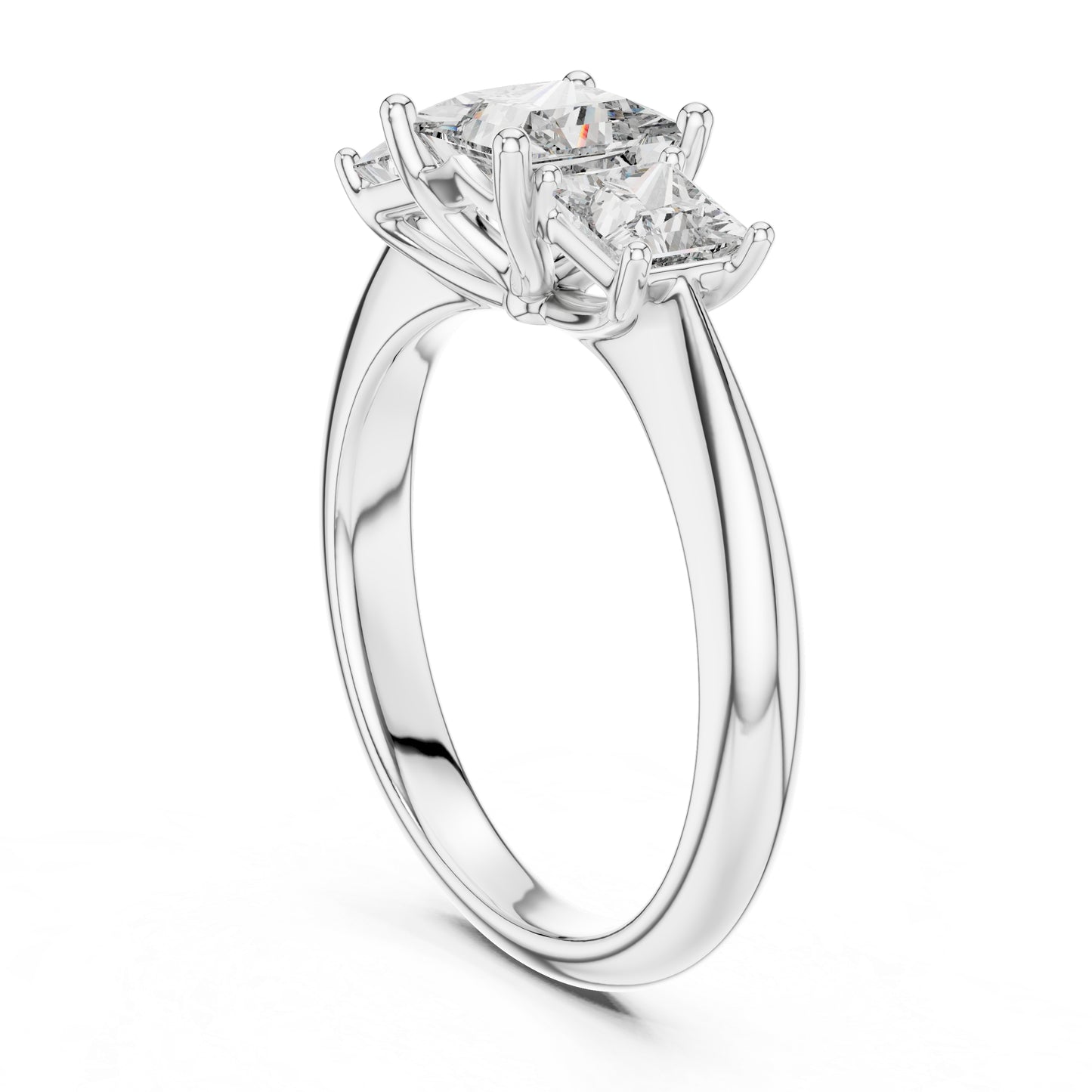 Princess Cut Lab-Grown Diamond Ring in 14K Rose Gold - Elegant Office Wear - Pure Carat