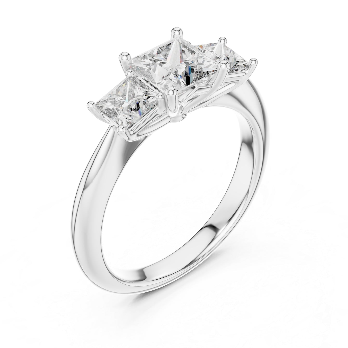Princess Cut Lab-Grown Diamond Ring in 14K Rose Gold - Elegant Office Wear - Pure Carat