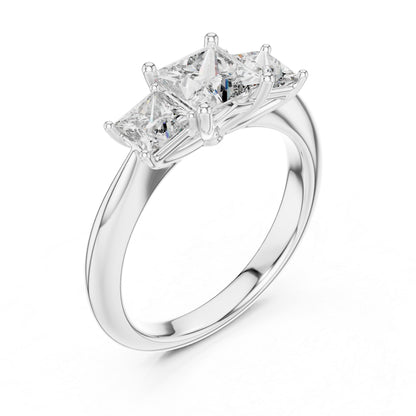 Princess Cut Lab-Grown Diamond Ring in 14K Rose Gold - Elegant Office Wear - Pure Carat