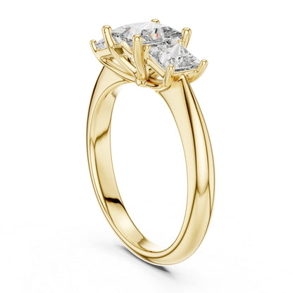 Princess Cut Lab-Grown Diamond Ring in 14K Rose Gold - Elegant Office Wear - Pure Carat
