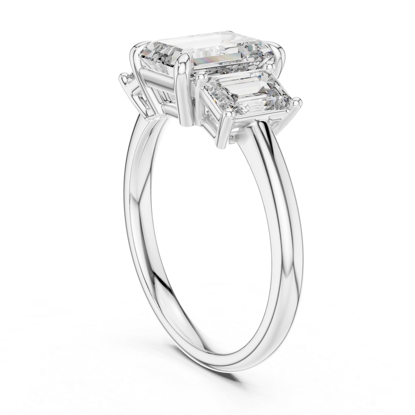 Emerald Cut Lab-Grown Diamond Solitaire Ring in 18K Yellow Gold - Pure Carat