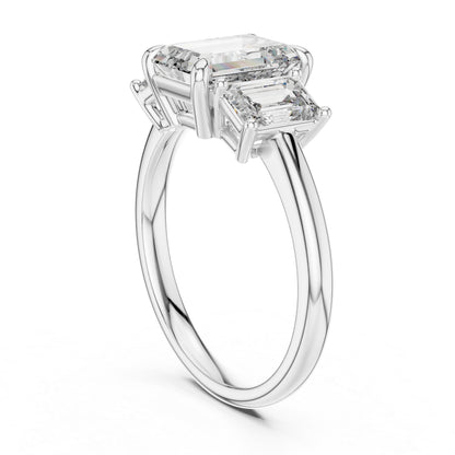 Emerald Cut Lab-Grown Diamond Solitaire Ring in 18K Yellow Gold - Pure Carat