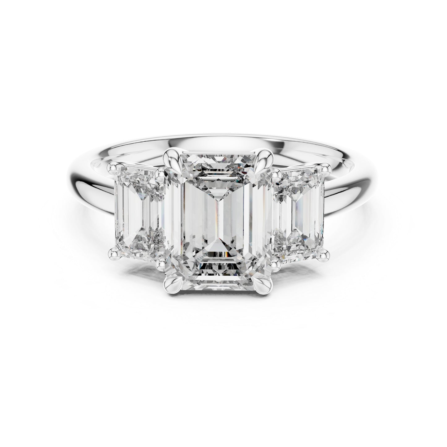 Emerald Cut Lab-Grown Diamond Solitaire Ring in 18K Yellow Gold - Pure Carat