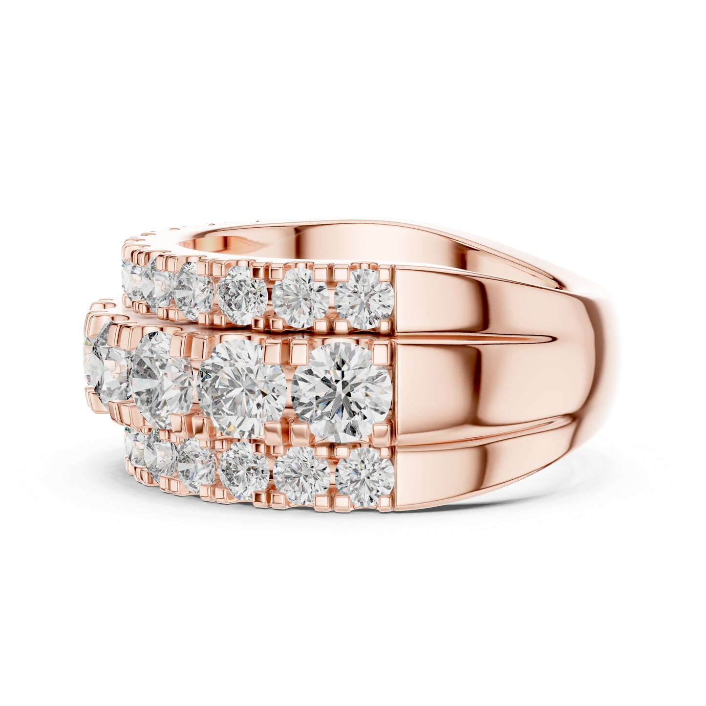 18K White Gold Round Lab-Grown Diamond Drop Ring for Women - Everyday Wear - Pure Carat