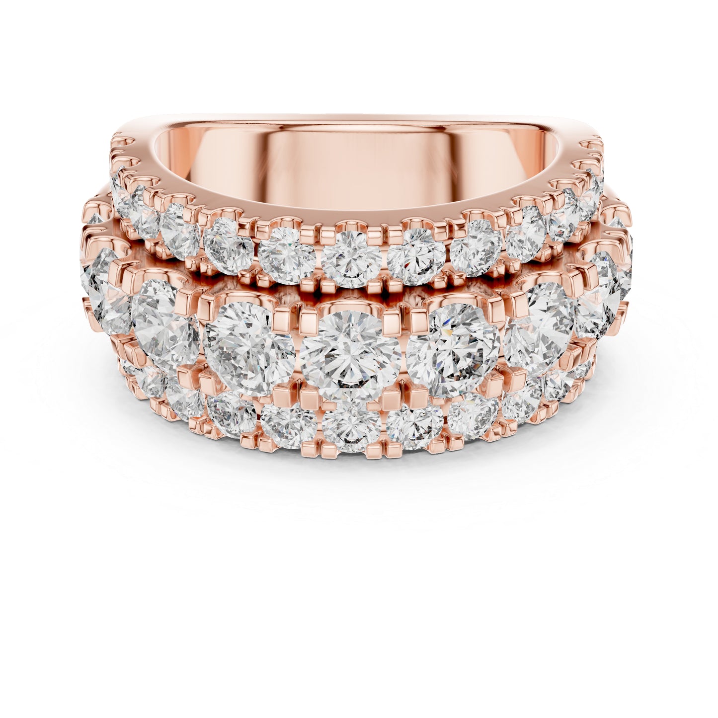 18K White Gold Round Lab-Grown Diamond Drop Ring for Women - Everyday Wear - Pure Carat