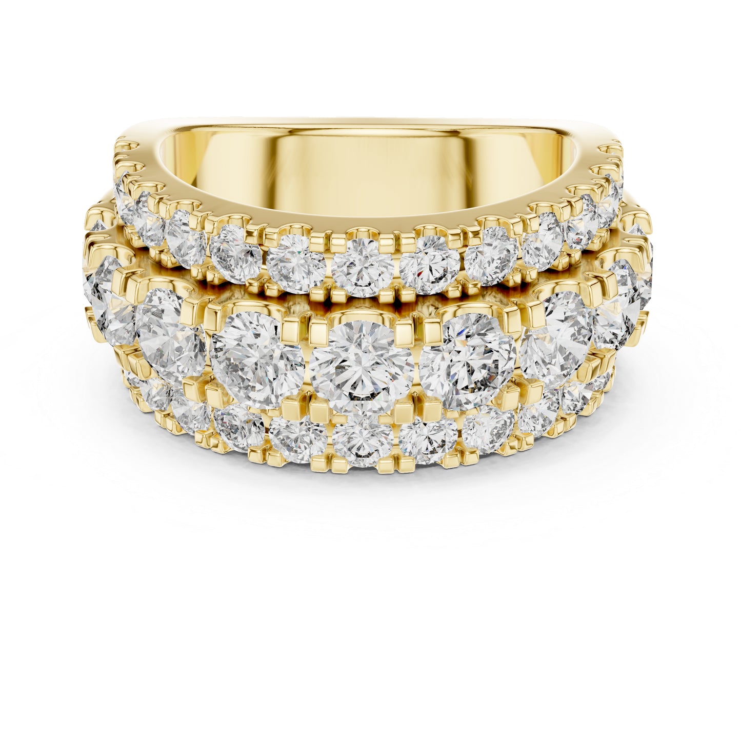 18K White Gold Round Lab-Grown Diamond Drop Ring for Women - Everyday Wear - Pure Carat