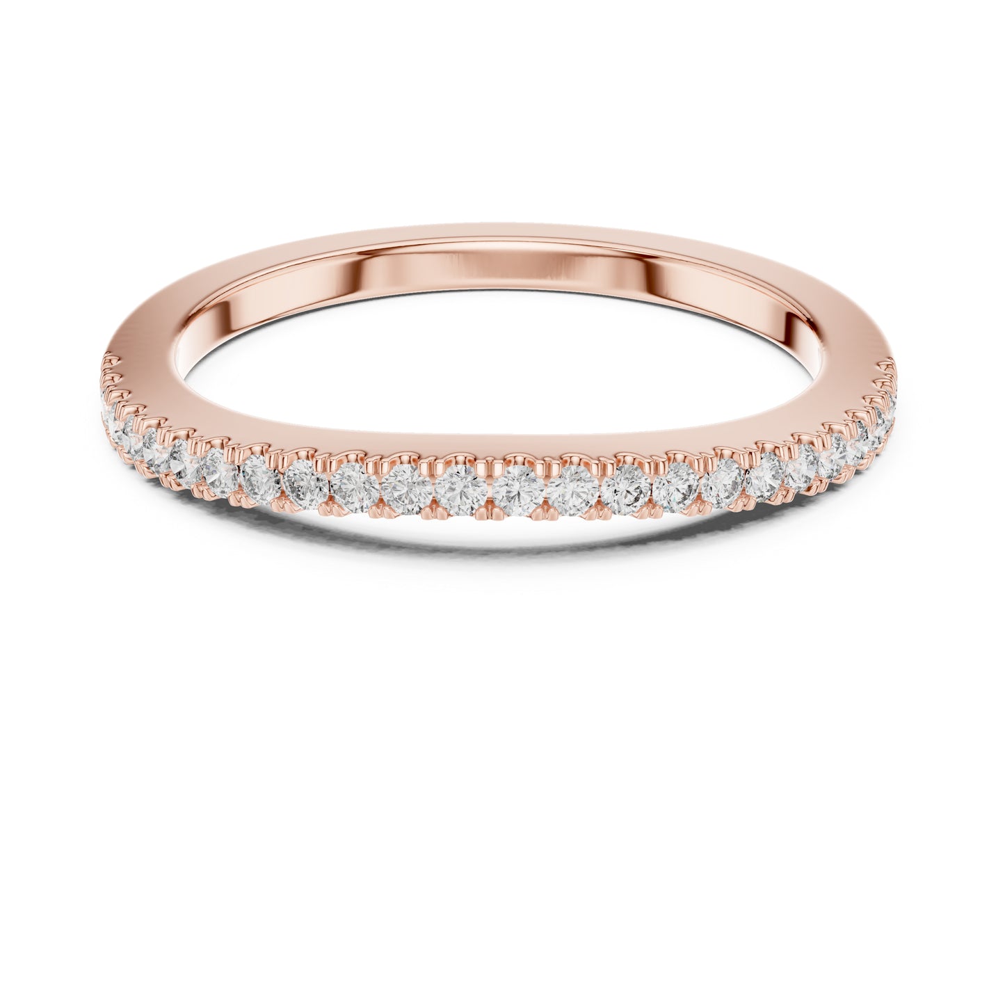 18K Rose Gold Round Lab-Grown Diamond Ring for Women - Wedding Jewellery - Pure Carat