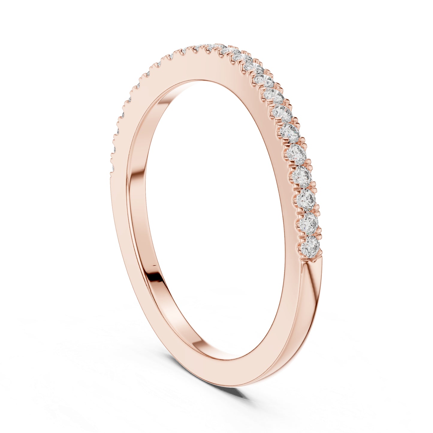 18K Rose Gold Round Lab-Grown Diamond Ring for Women - Wedding Jewellery - Pure Carat