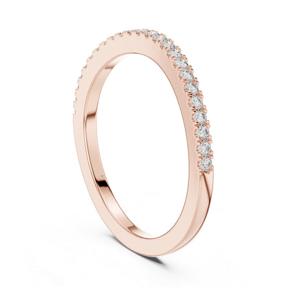 18K Rose Gold Round Lab-Grown Diamond Ring for Women - Wedding Jewellery - Pure Carat