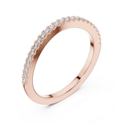 18K Rose Gold Round Lab-Grown Diamond Ring for Women - Wedding Jewellery - Pure Carat