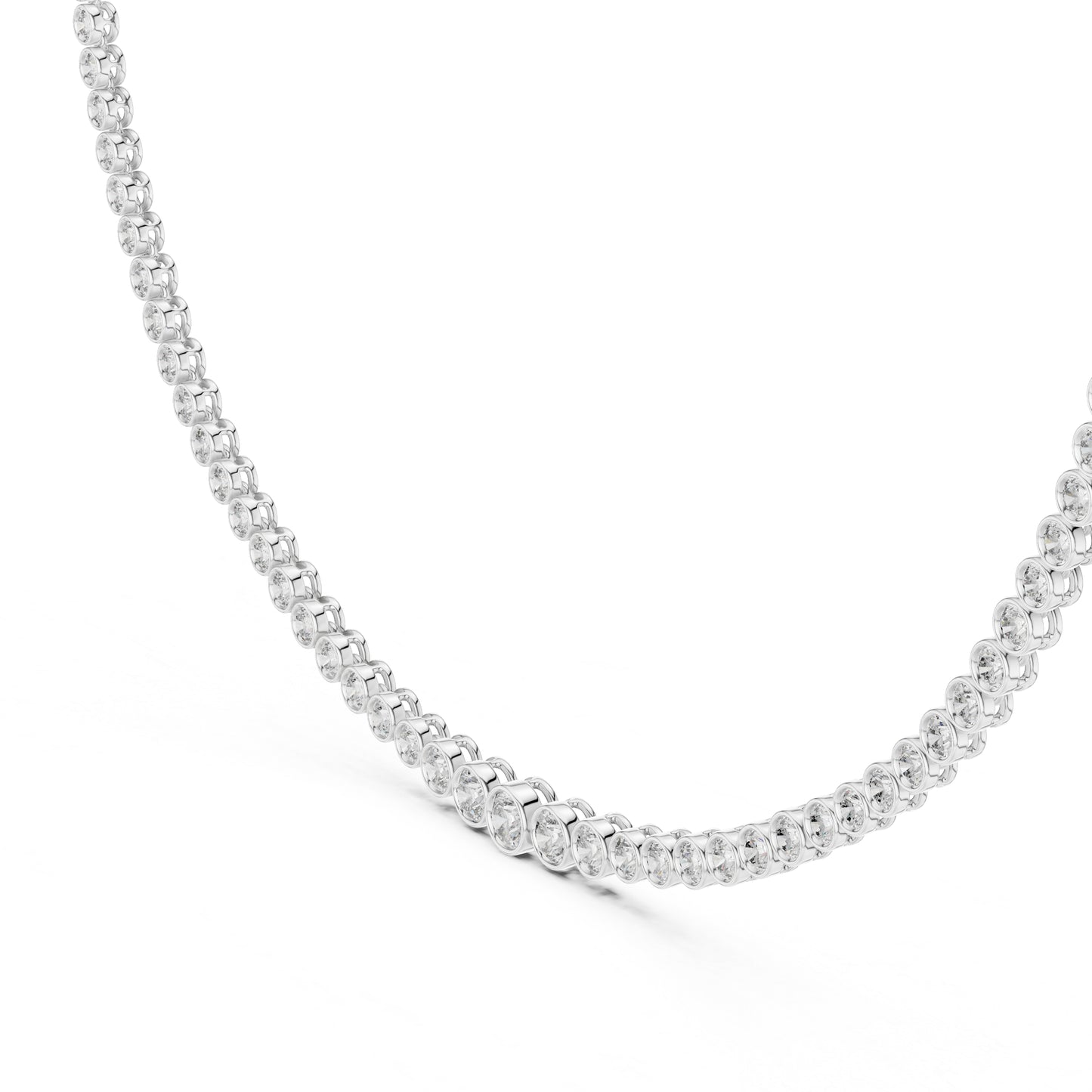 14k Yellow Gold Round Lab-Grown Diamond Wedding Necklace for Women | Pure Carat