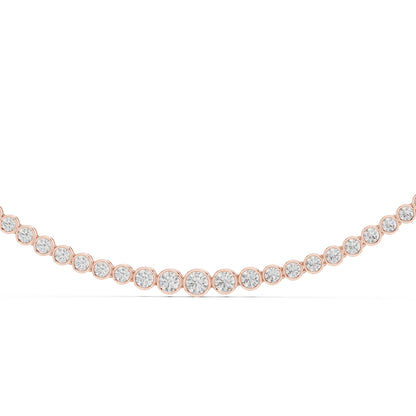 14k Yellow Gold Round Lab-Grown Diamond Wedding Necklace for Women | Pure Carat