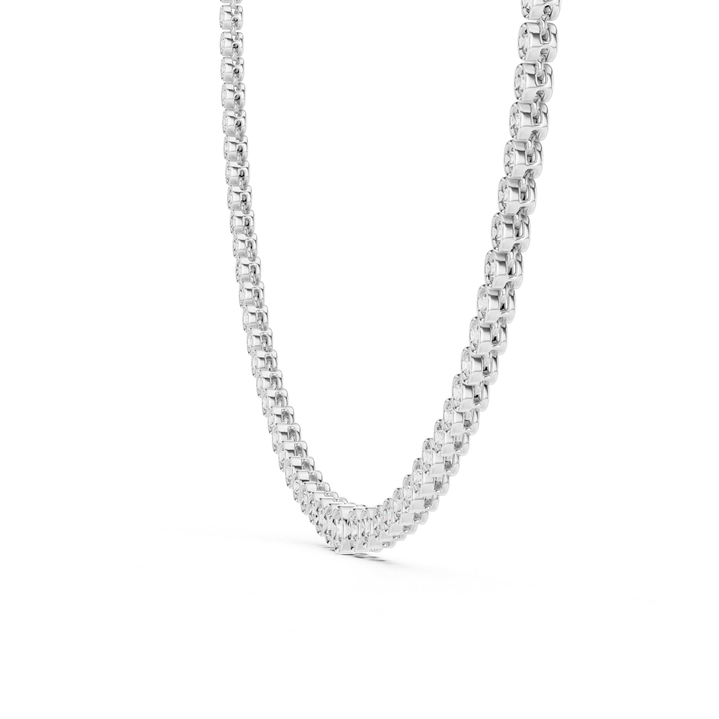 14k Yellow Gold Round Lab-Grown Diamond Wedding Necklace for Women | Pure Carat