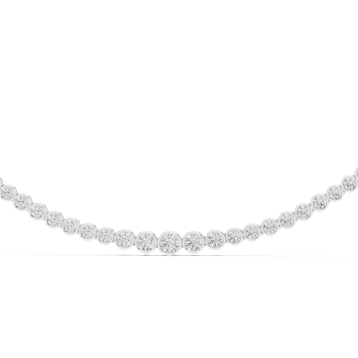 14k Yellow Gold Round Lab-Grown Diamond Wedding Necklace for Women | Pure Carat