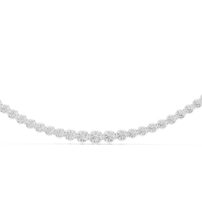 14k Yellow Gold Round Lab-Grown Diamond Wedding Necklace for Women | Pure Carat