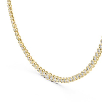 14k Yellow Gold Round Lab-Grown Diamond Wedding Necklace for Women | Pure Carat
