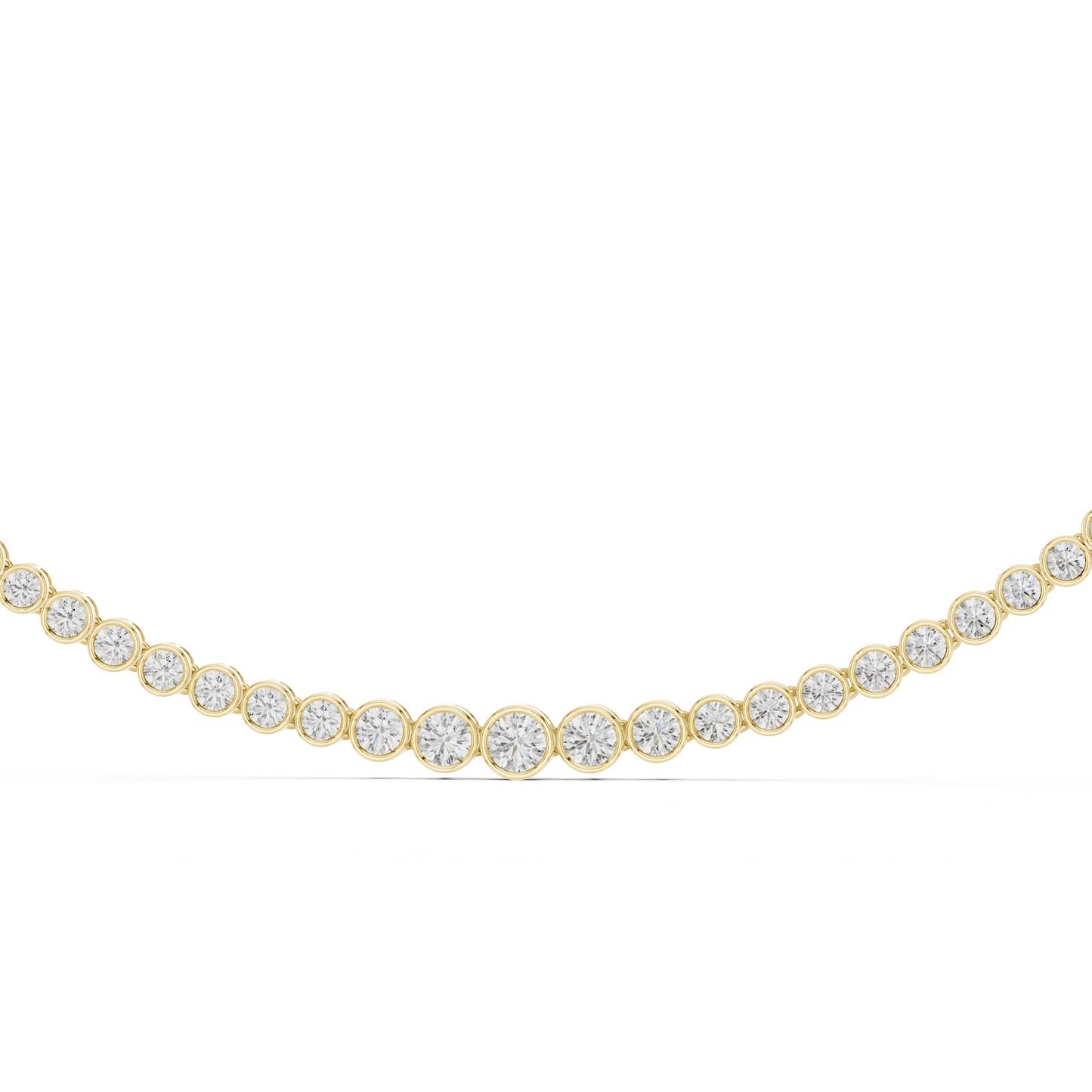 14k Yellow Gold Round Lab-Grown Diamond Wedding Necklace for Women | Pure Carat