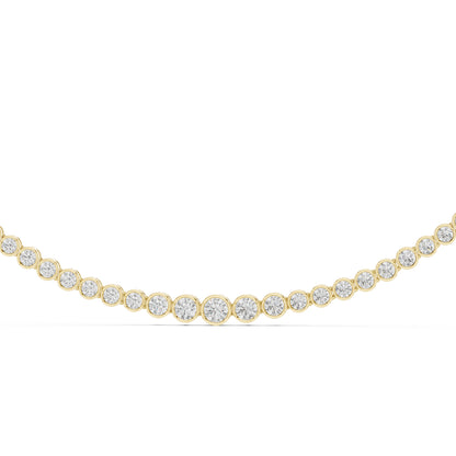 14k Yellow Gold Round Lab-Grown Diamond Wedding Necklace for Women | Pure Carat