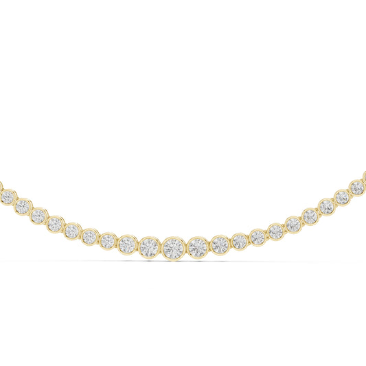14k Yellow Gold Round Lab-Grown Diamond Wedding Necklace for Women | Pure Carat