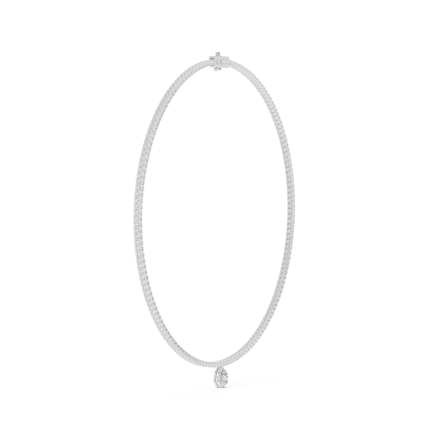 14k Yellow Gold Pear/Round Lab-Grown Diamond Everyday Wear Necklace for Women | Pure Carat