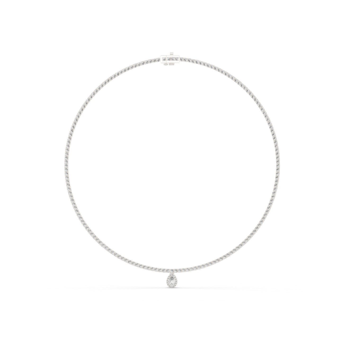 14k Yellow Gold Pear/Round Lab-Grown Diamond Everyday Wear Necklace for Women | Pure Carat