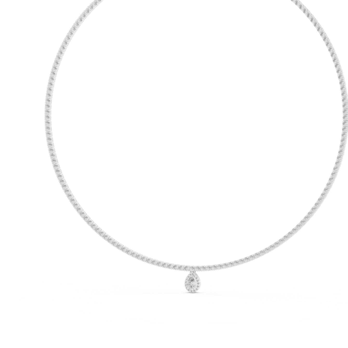 14k Yellow Gold Pear/Round Lab-Grown Diamond Everyday Wear Necklace for Women | Pure Carat