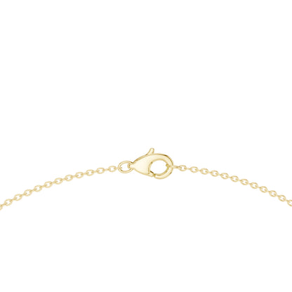 18k Yellow Gold Oval/Round Lab-Grown Diamond Bridal Necklace for Women | Pure Carat