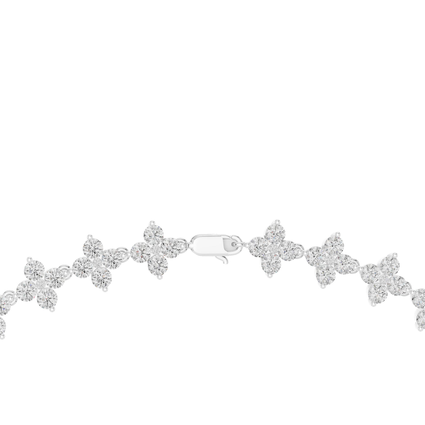 18k White Gold Round Lab-Grown Diamond Wedding Necklace for Women | Pure Carat