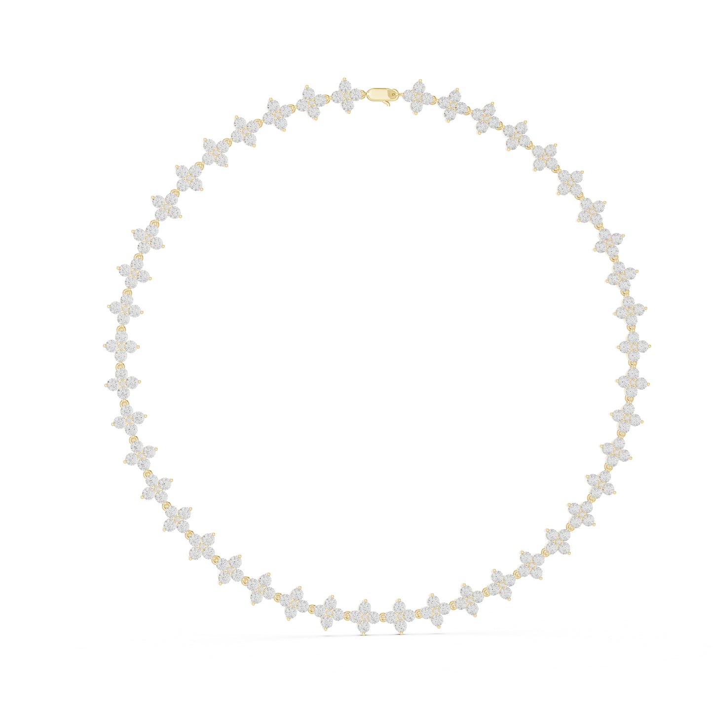 18k White Gold Round Lab-Grown Diamond Wedding Necklace for Women | Pure Carat