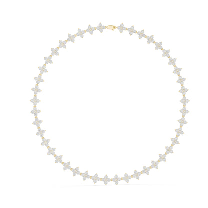 18k White Gold Round Lab-Grown Diamond Wedding Necklace for Women | Pure Carat