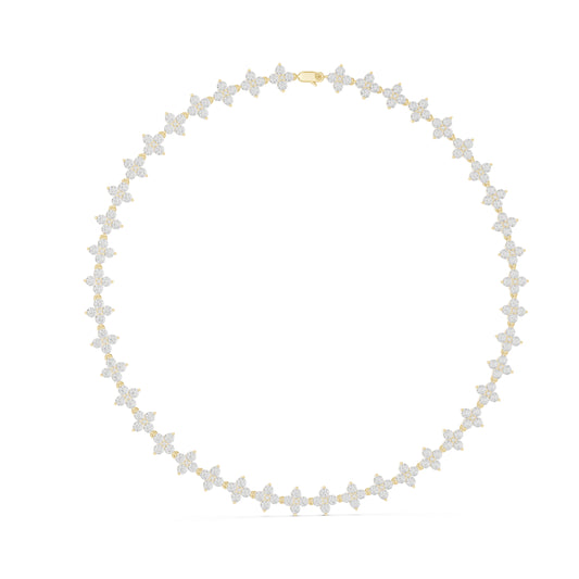 18k White Gold Round Lab-Grown Diamond Wedding Necklace for Women | Pure Carat