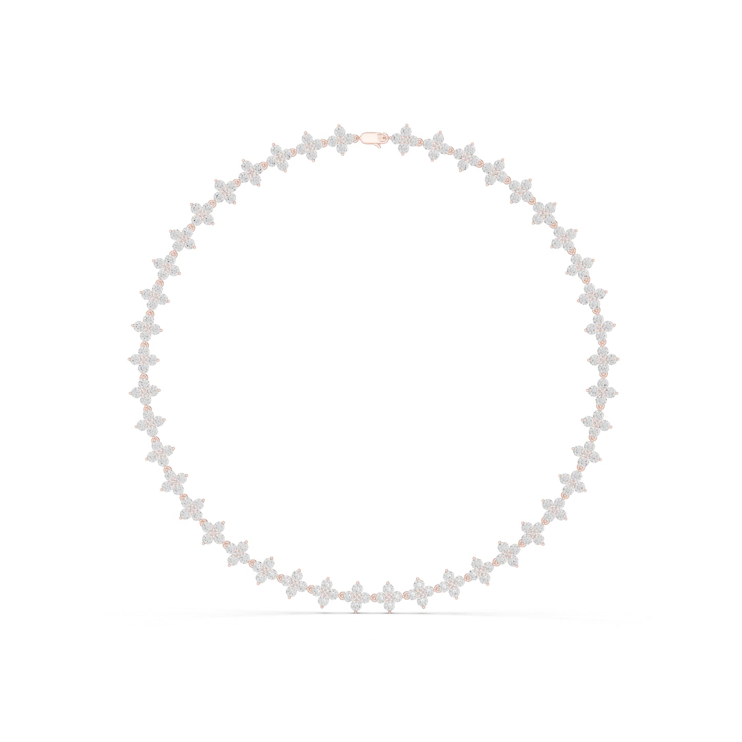 18k White Gold Round Lab-Grown Diamond Wedding Necklace for Women | Pure Carat