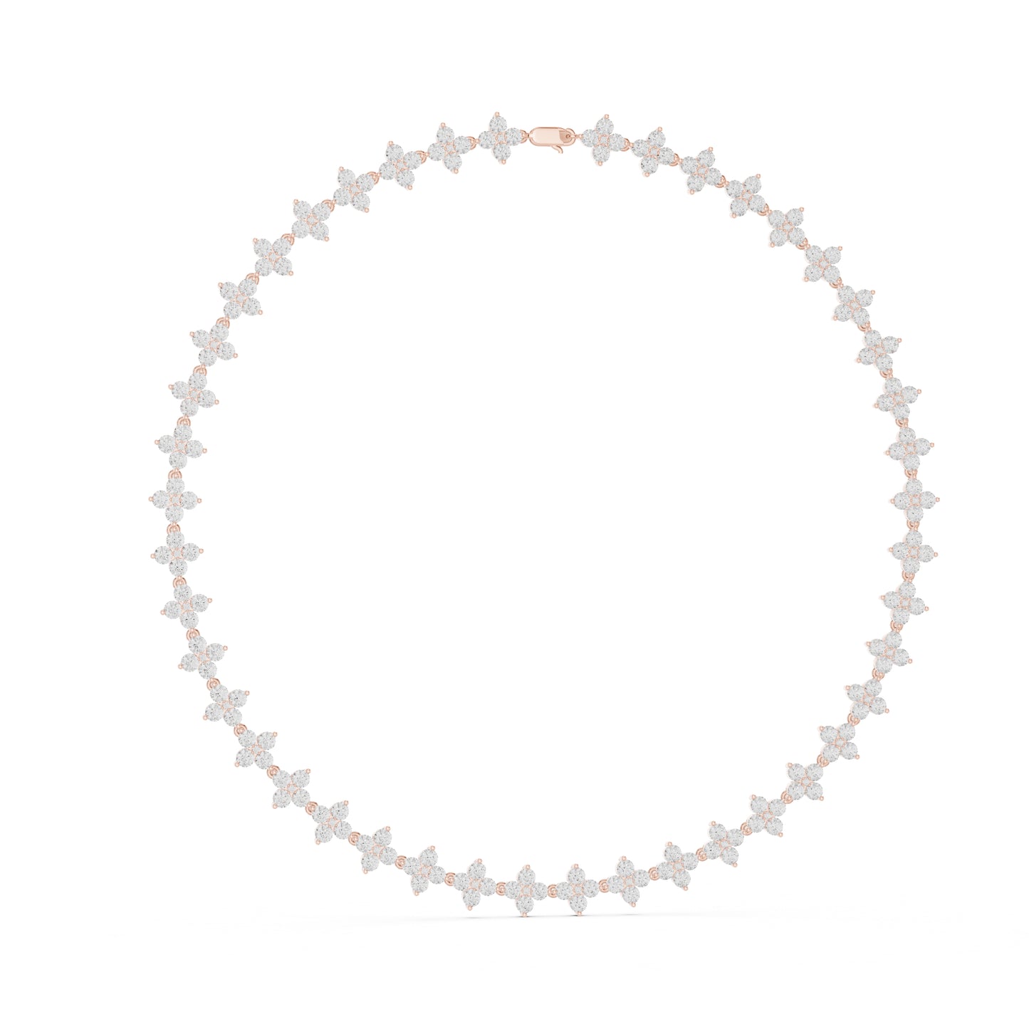 18k White Gold Round Lab-Grown Diamond Wedding Necklace for Women | Pure Carat