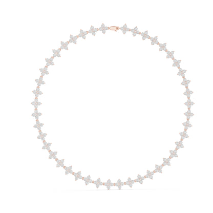 18k White Gold Round Lab-Grown Diamond Wedding Necklace for Women | Pure Carat