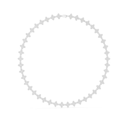 18k White Gold Round Lab-Grown Diamond Wedding Necklace for Women | Pure Carat
