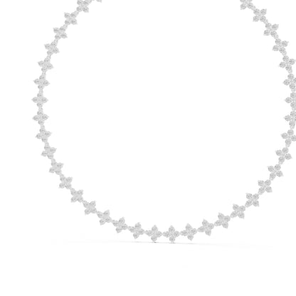 18k White Gold Round Lab-Grown Diamond Wedding Necklace for Women | Pure Carat